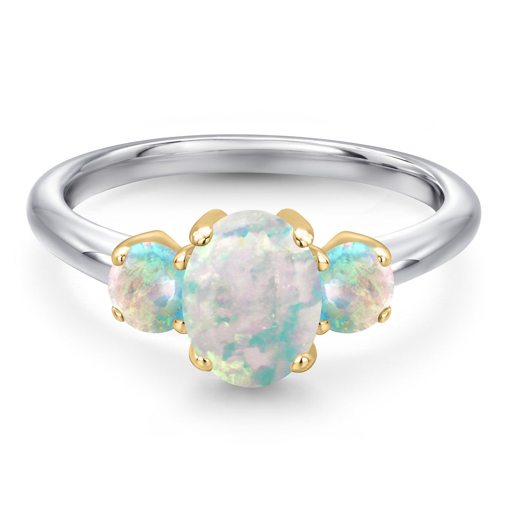 Ring in 10K Two Tone Gold