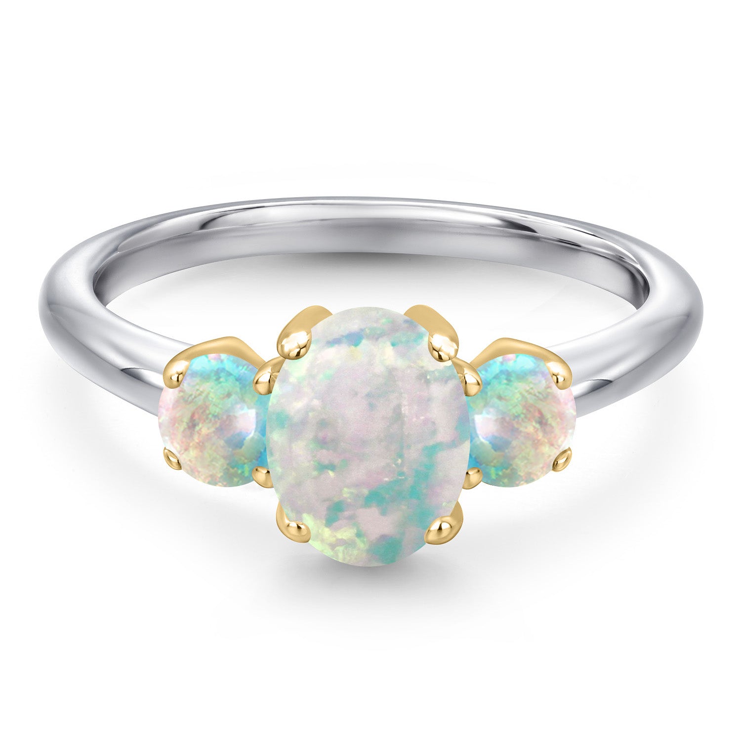 Ring in 10K Two Tone Gold