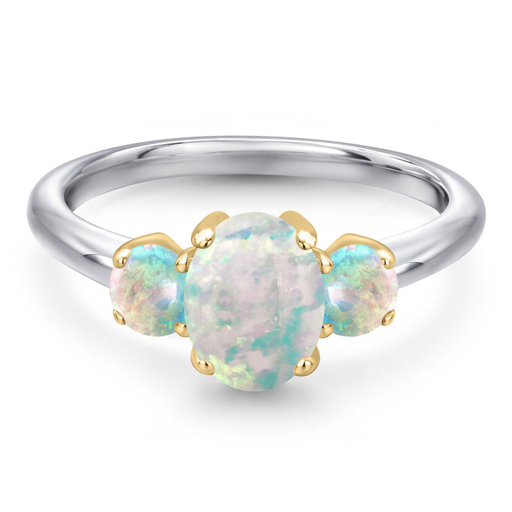 Ring in 10K Two Tone Gold