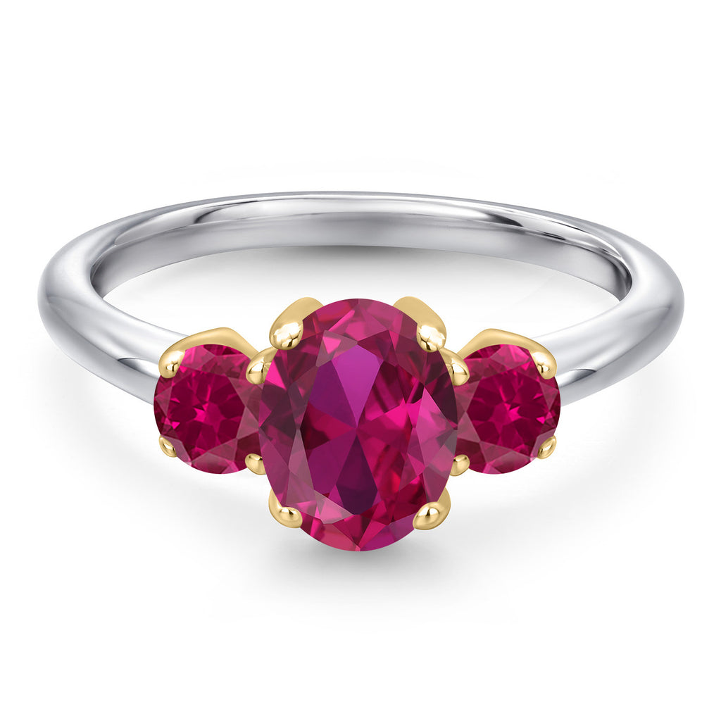 Ring in 10K Two Tone Gold