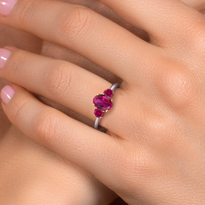 Ring in 10K Two Tone Gold