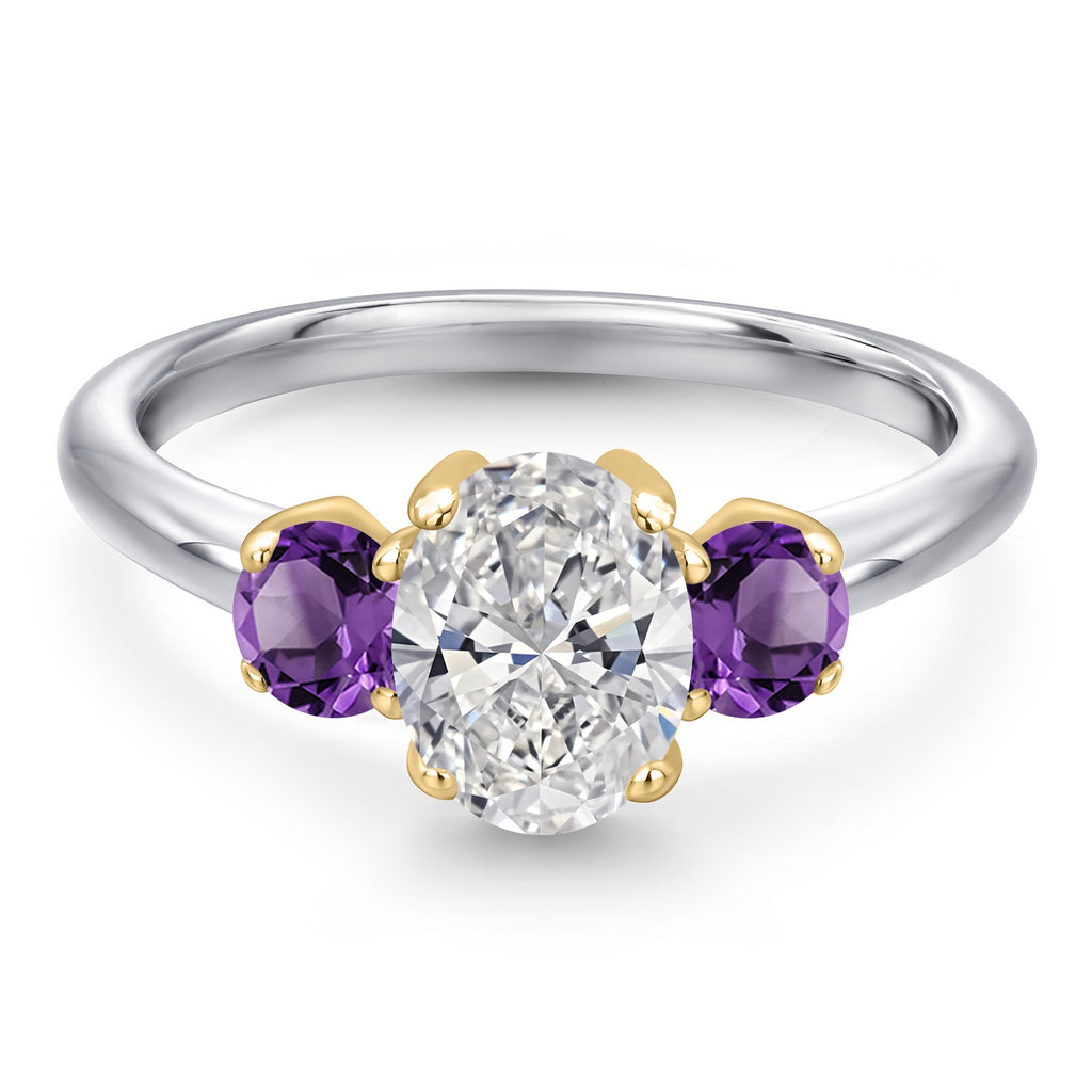 Ring in 10K Two Tone Gold