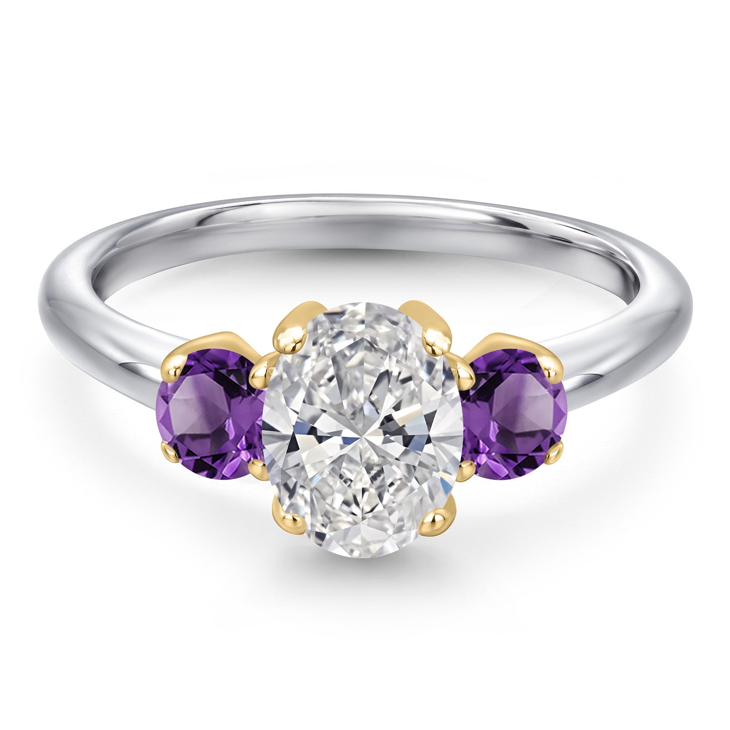 Ring in 10K Two Tone Gold