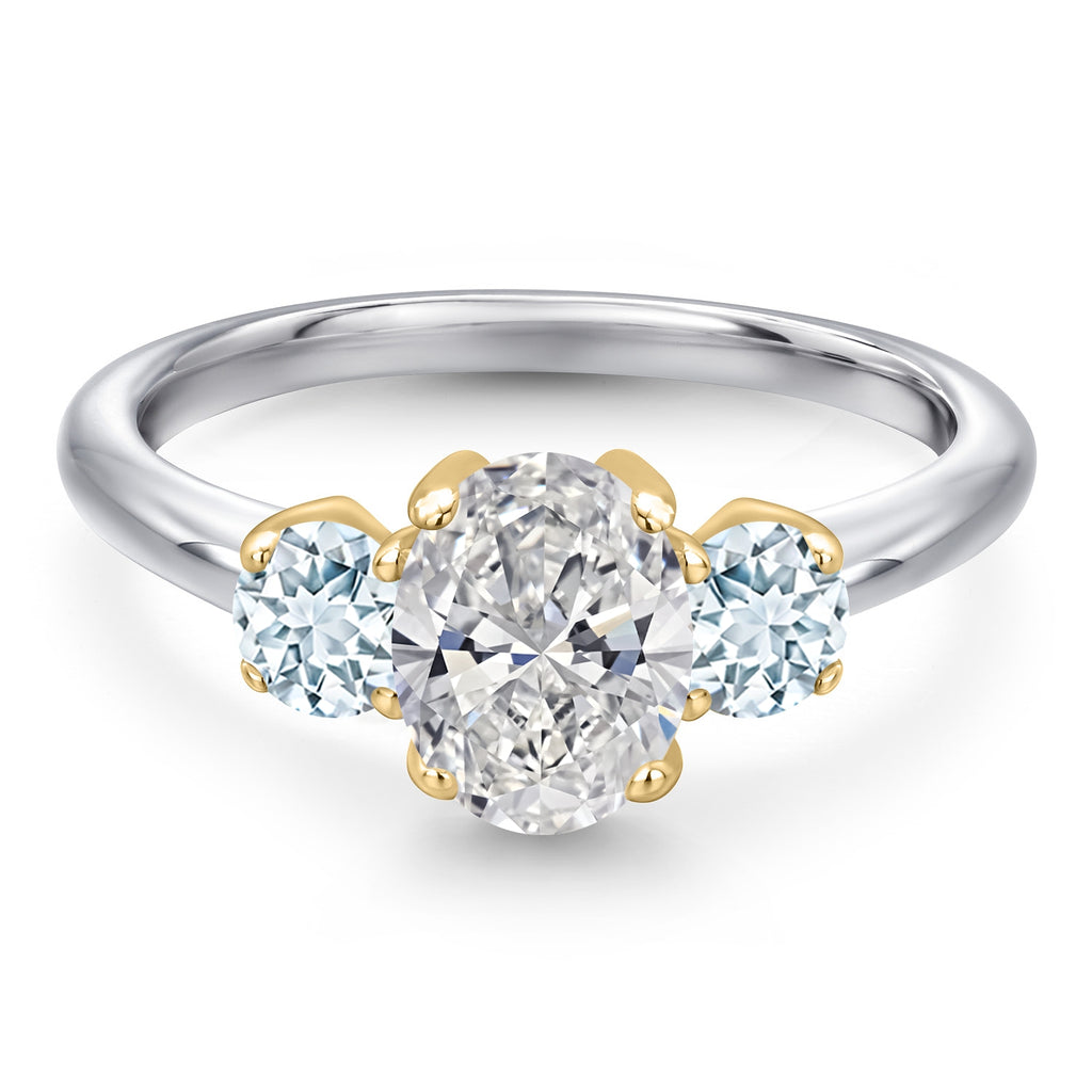 Ring in 10K Two Tone Gold