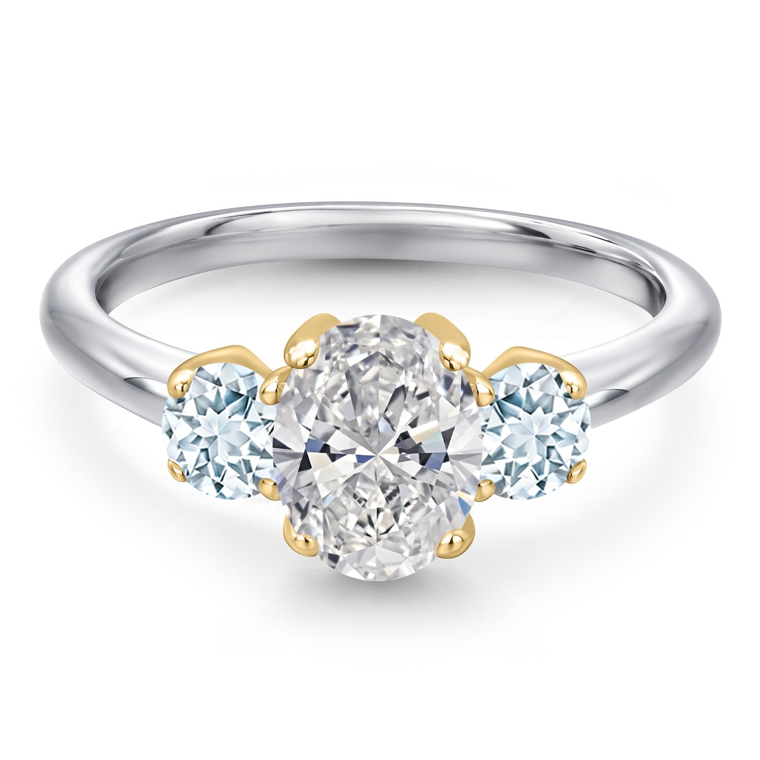 Ring in 10K Two Tone Gold