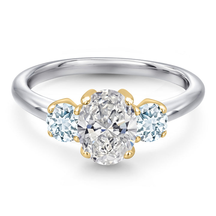 Ring in 10K Two Tone Gold