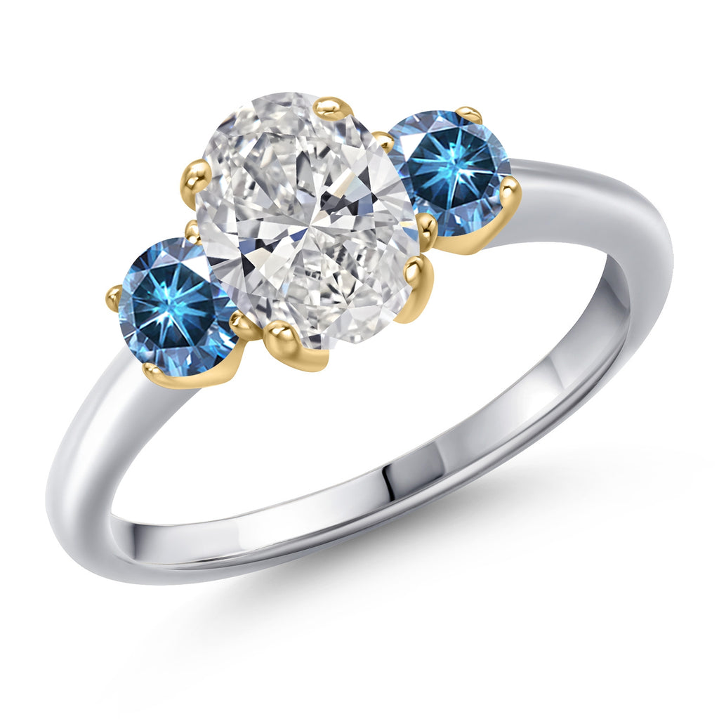 Ring in 10K Two Tone Gold