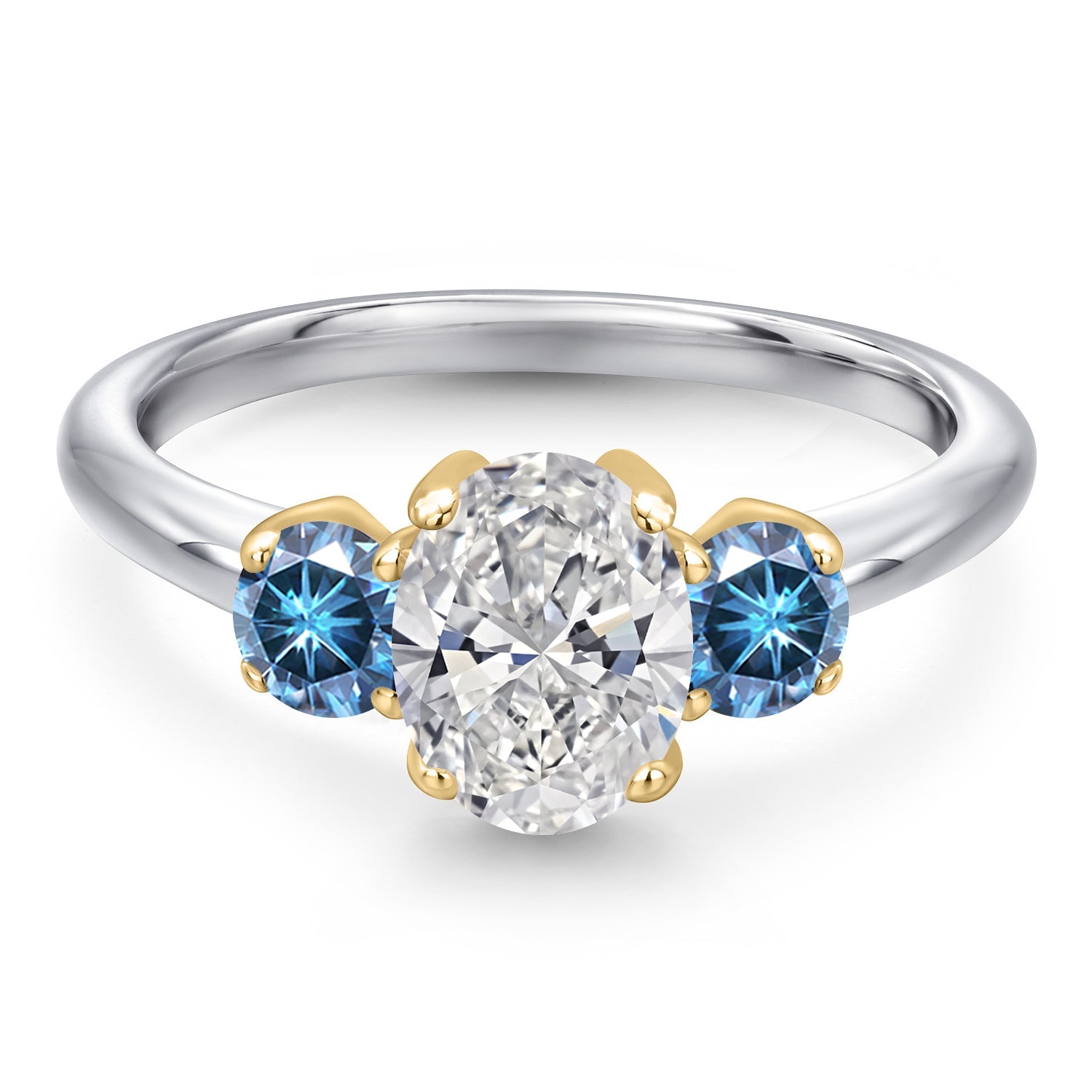 Ring in 10K Two Tone Gold