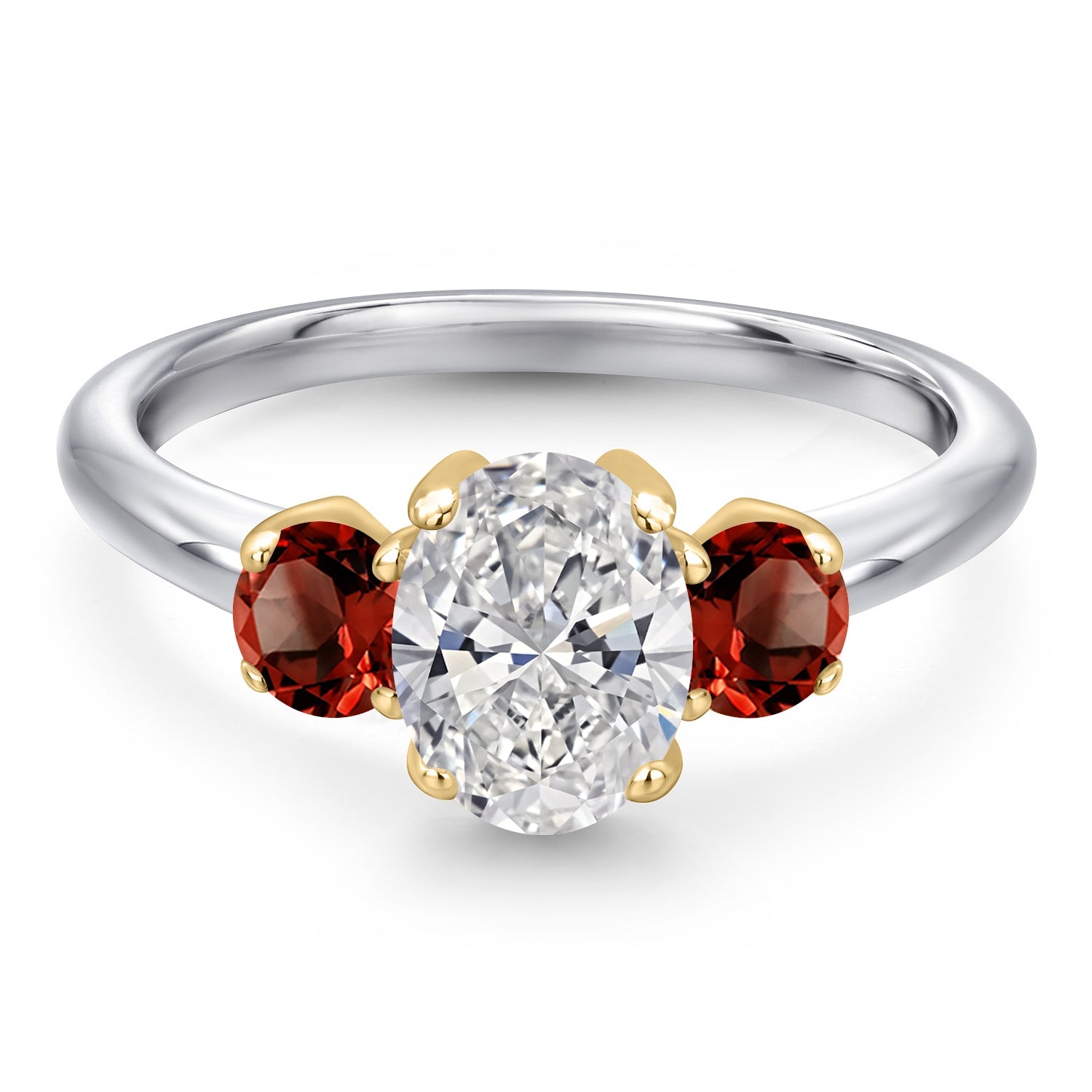 Ring in 10K Two Tone Gold