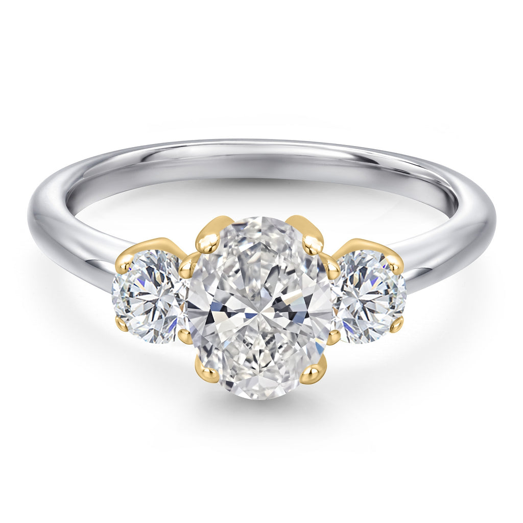 Ring in 10K Two Tone Gold