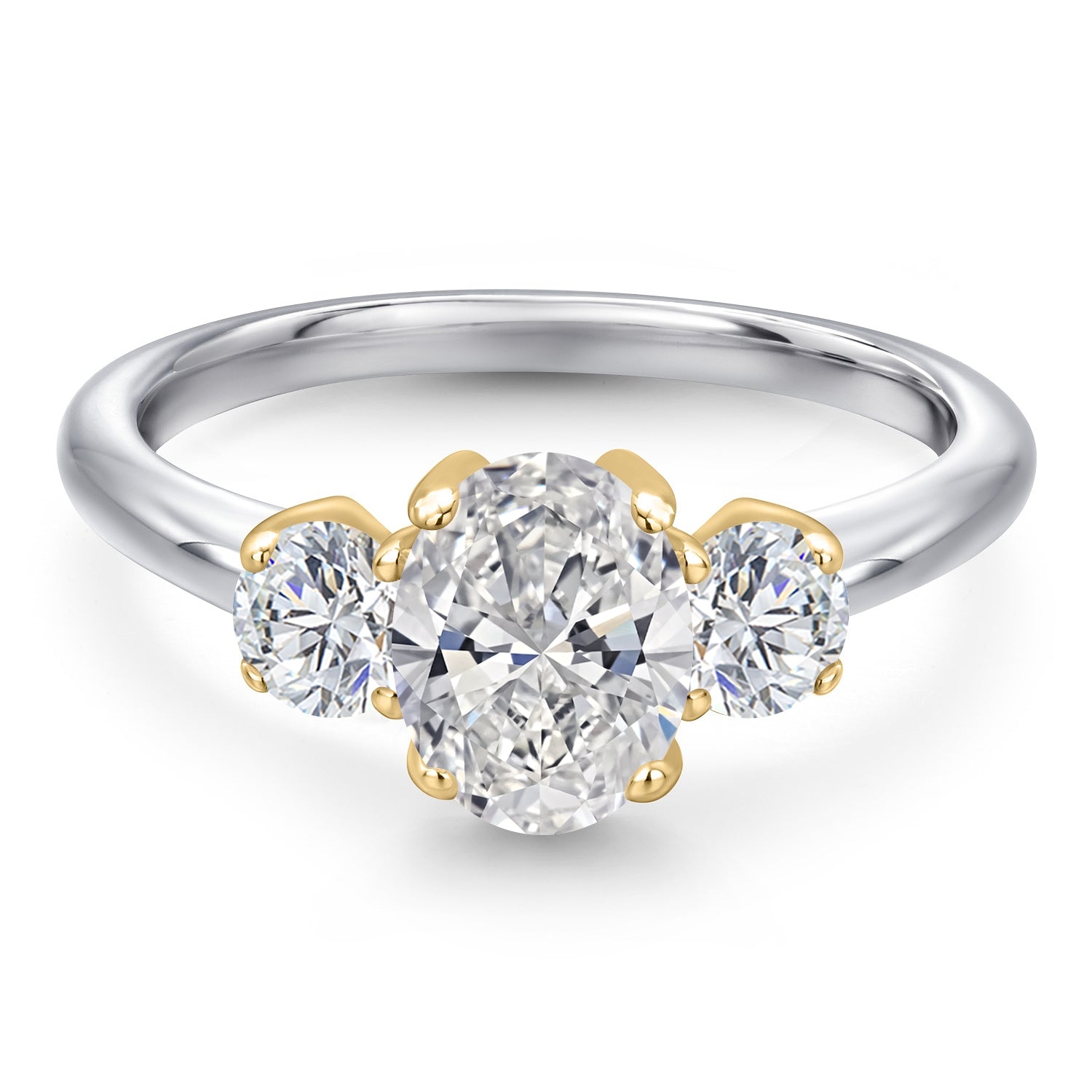 Ring in 10K Two Tone Gold