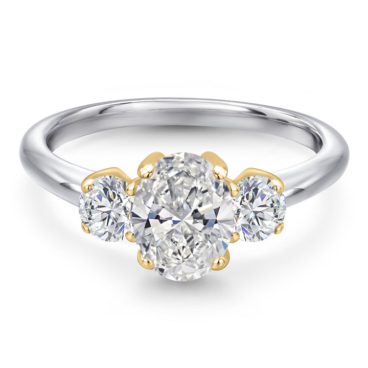 Ring in 10K Two Tone Gold