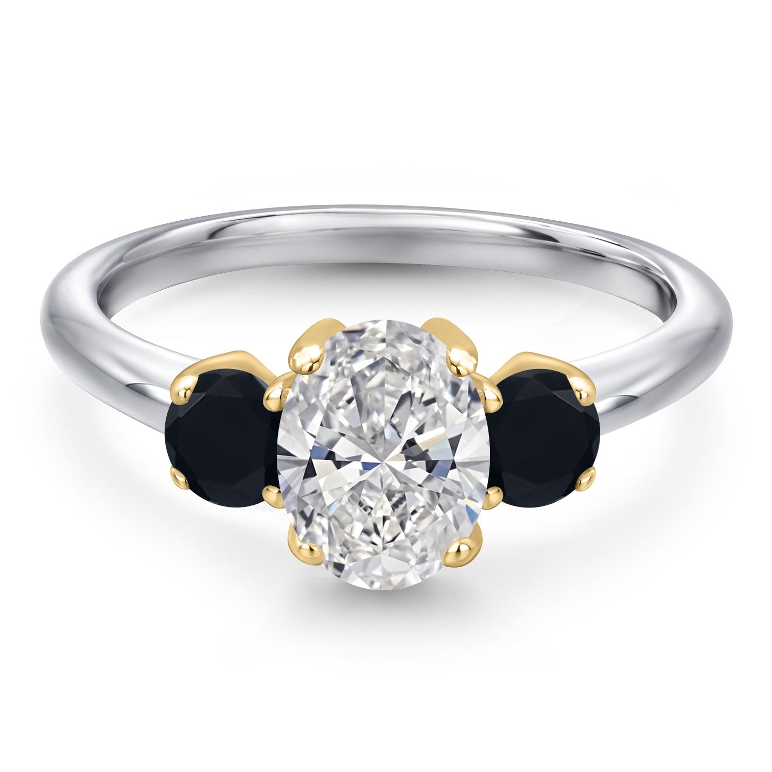 Ring in 10K Two Tone Gold