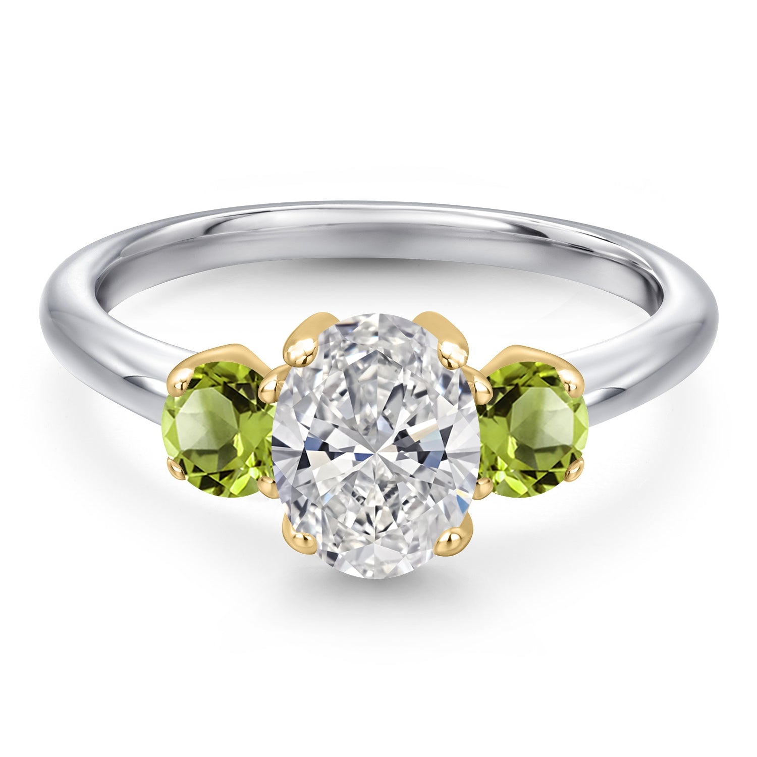 Ring in 10K Two Tone Gold