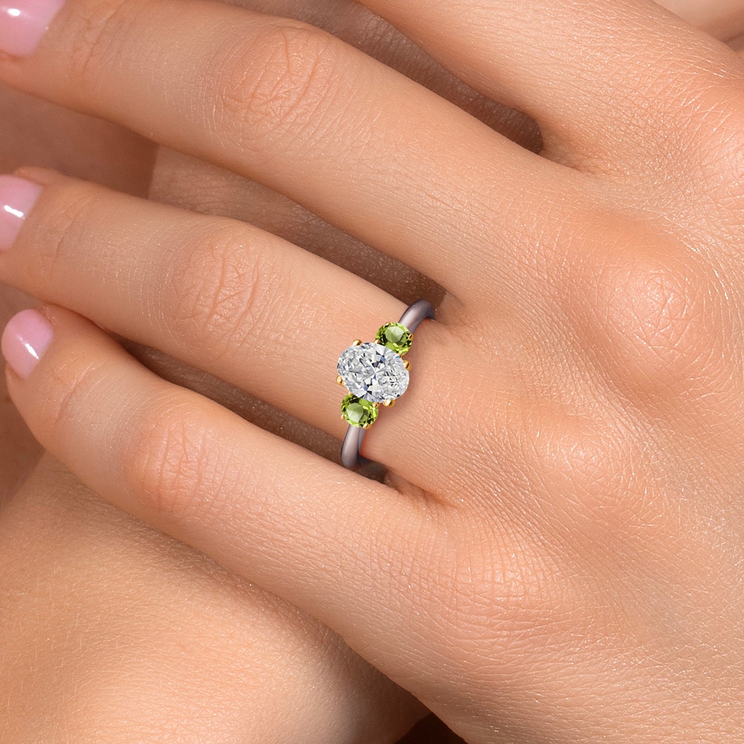 Ring in 10K Two Tone Gold