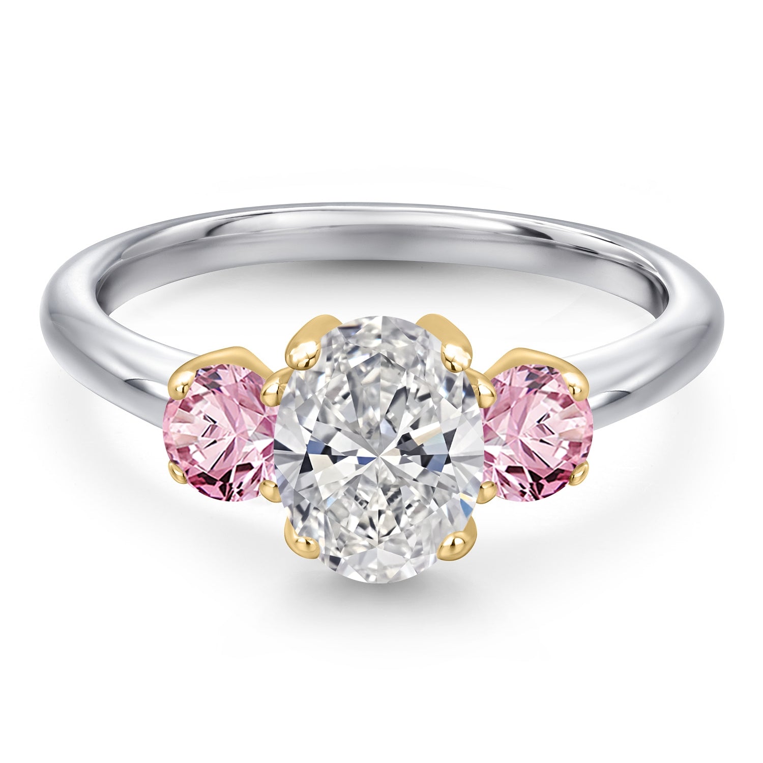 Ring in 10K Two Tone Gold