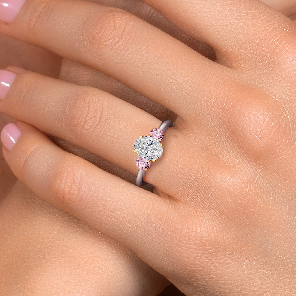 Ring in 10K Two Tone Gold