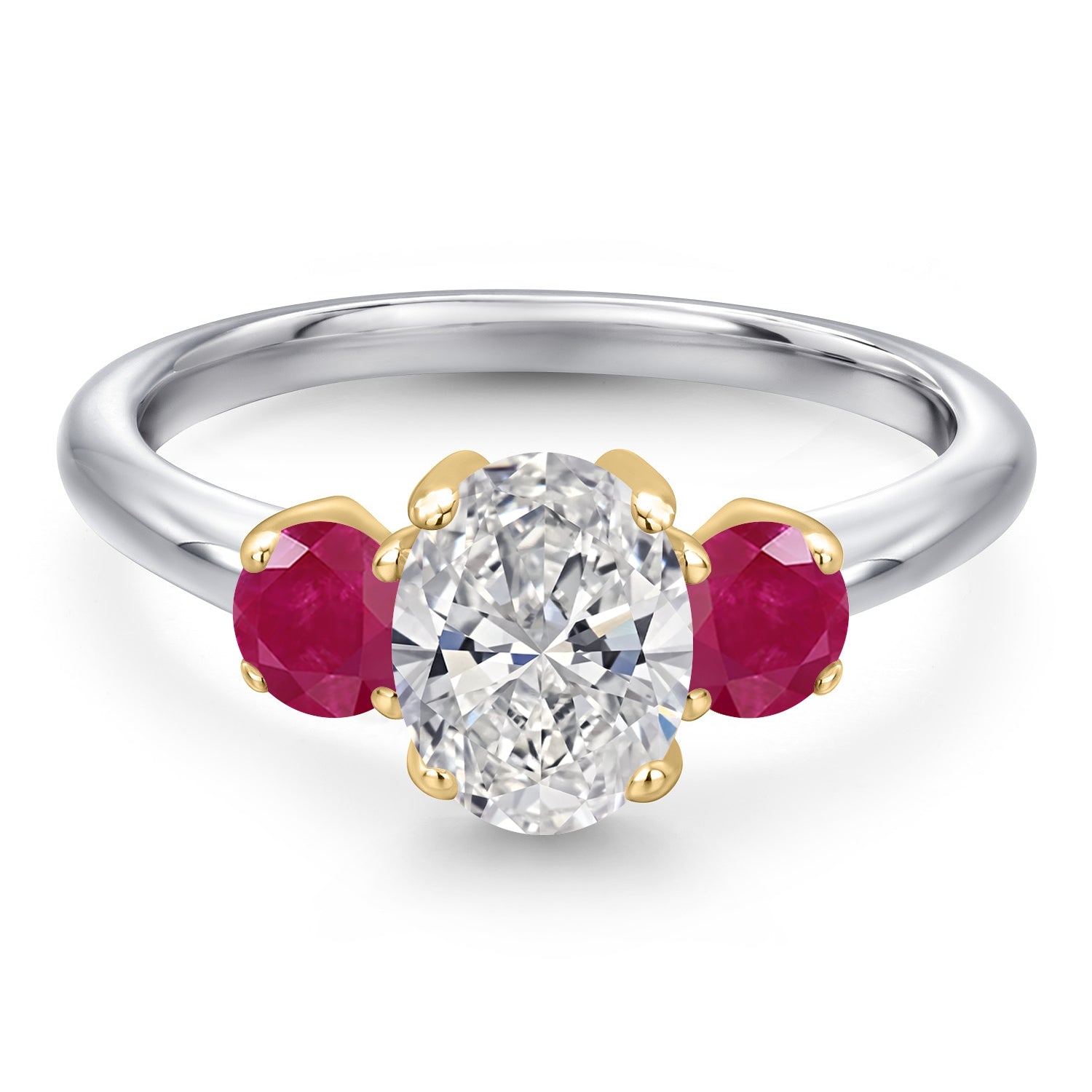 Ring in 10K Two Tone Gold