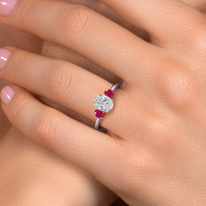Ring in 10K Two Tone Gold