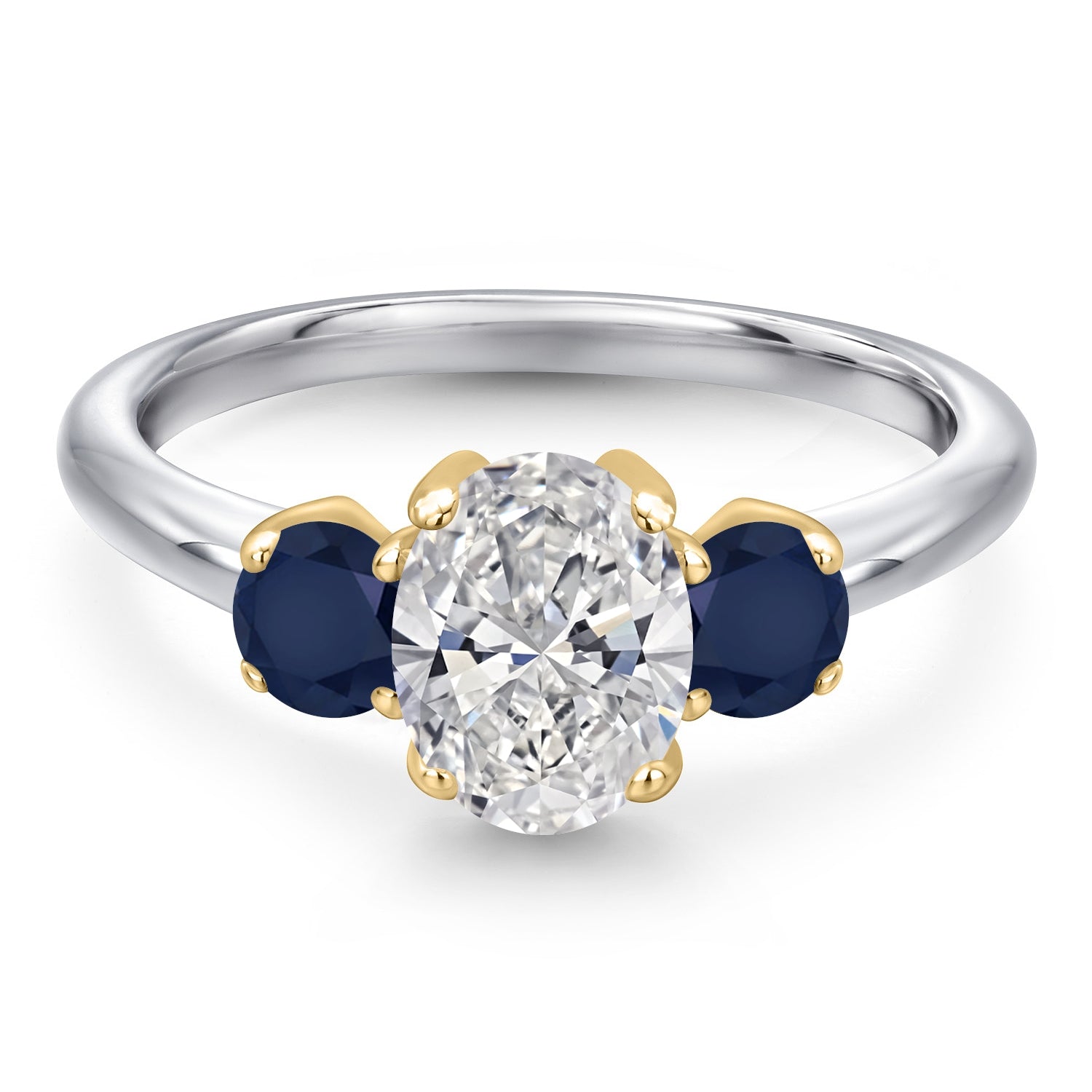 Ring in 10K Two Tone Gold