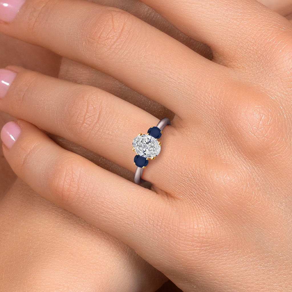 Ring in 10K Two Tone Gold