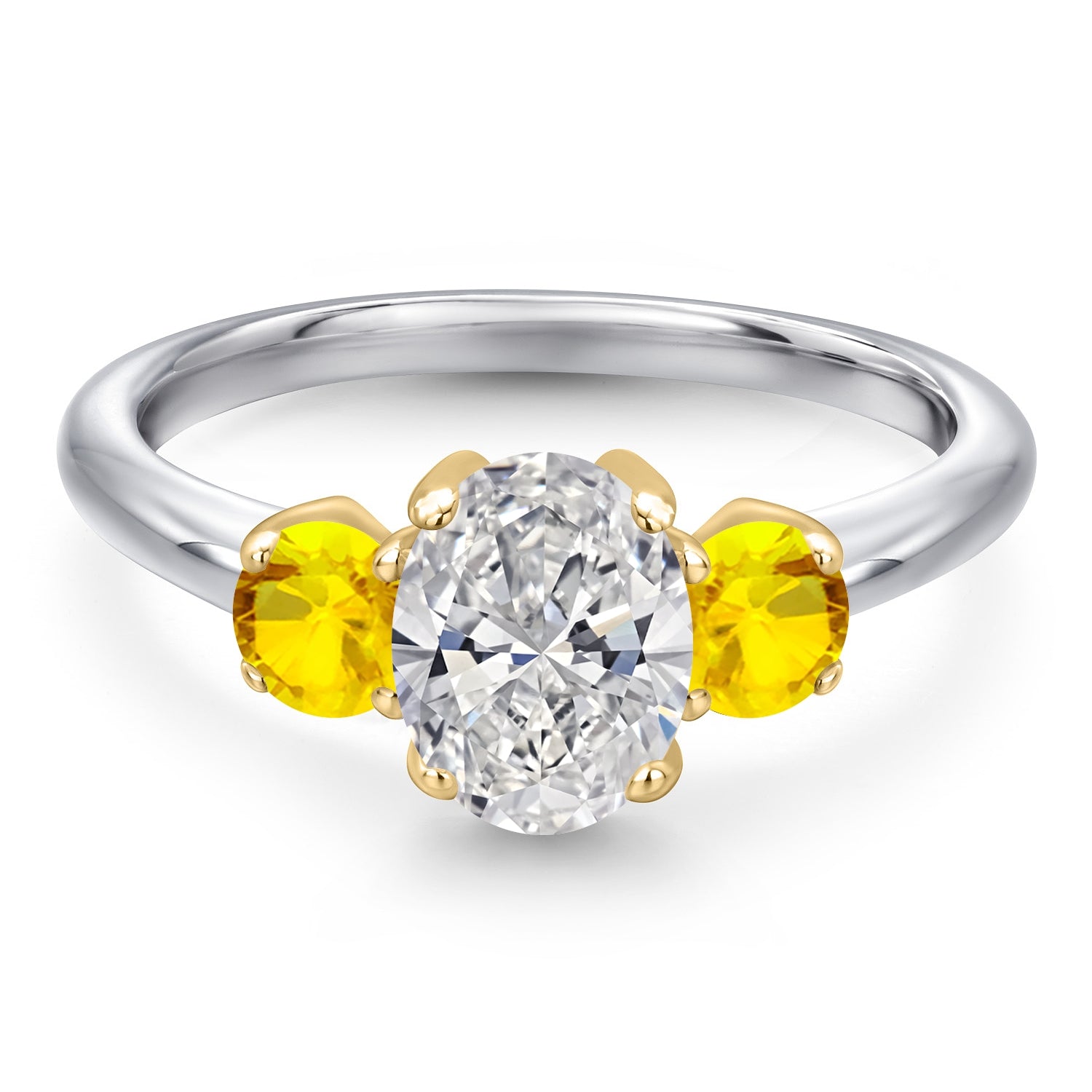 Ring in 10K Two Tone Gold