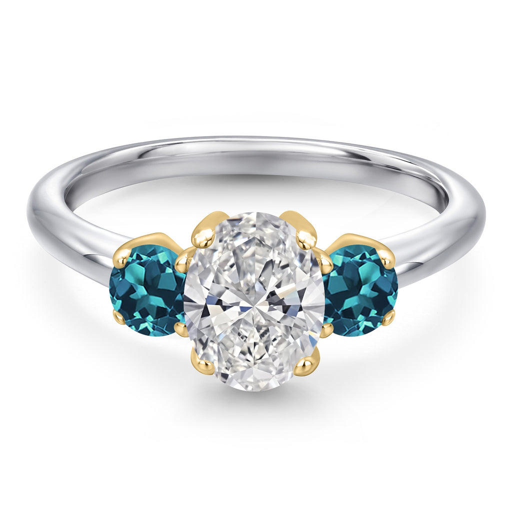 Ring in 10K Two Tone Gold