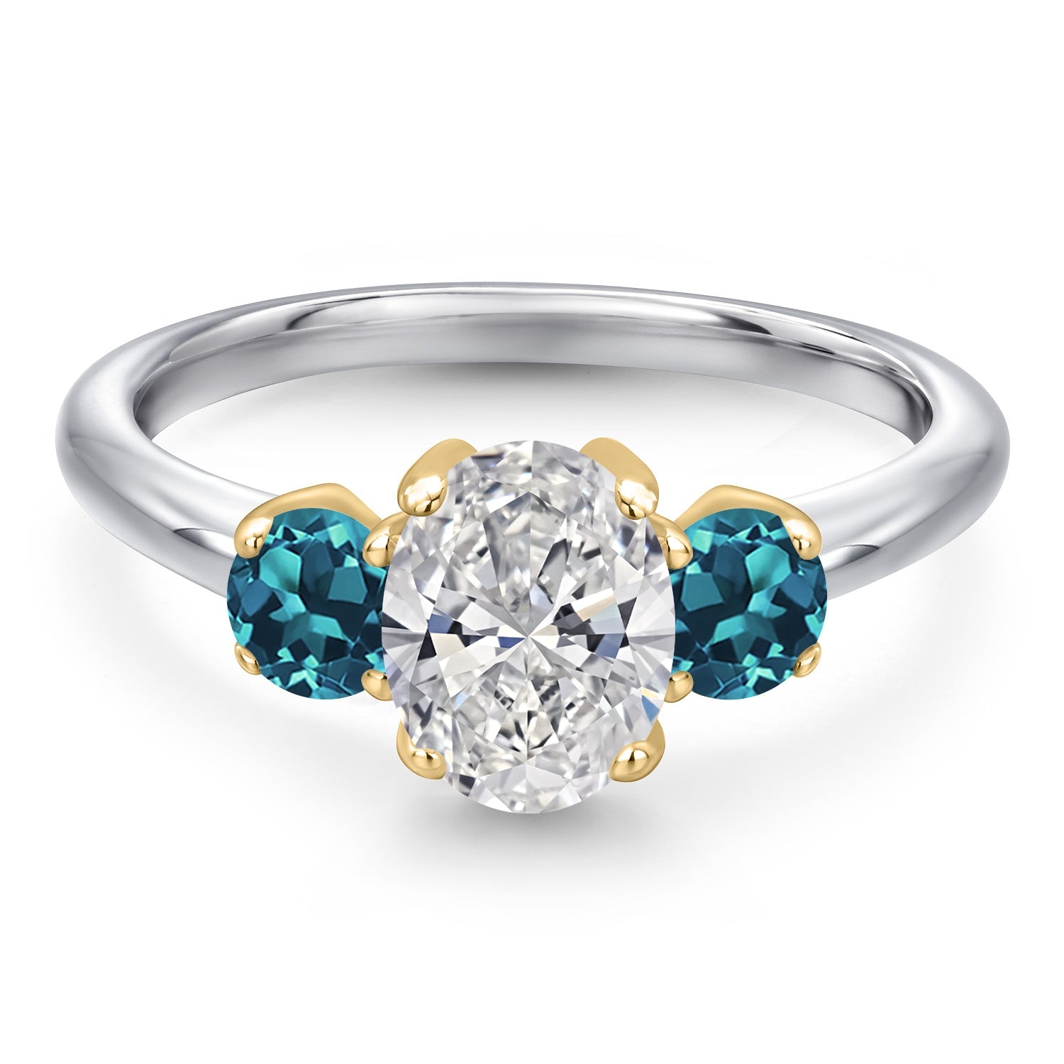 Ring in 10K Two Tone Gold