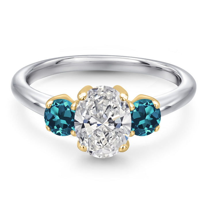Ring in 10K Two Tone Gold