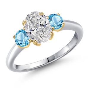 Ring in 10K Two Tone Gold