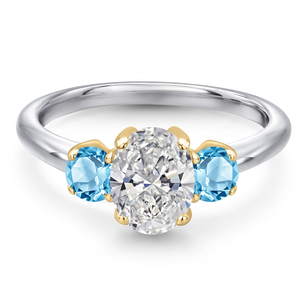 Ring in 10K Two Tone Gold