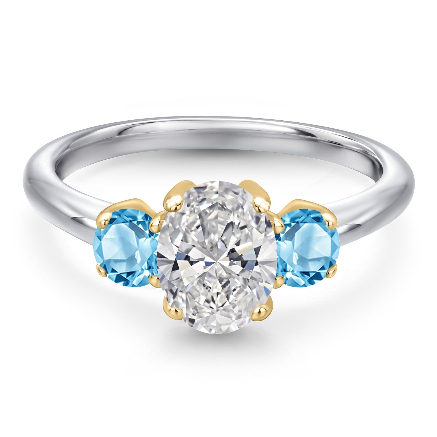 Ring in 10K Two Tone Gold