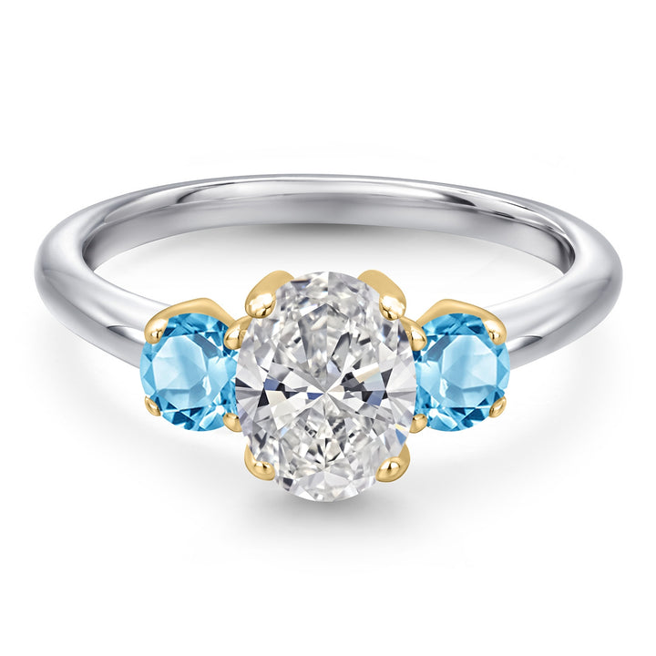 Ring in 10K Two Tone Gold