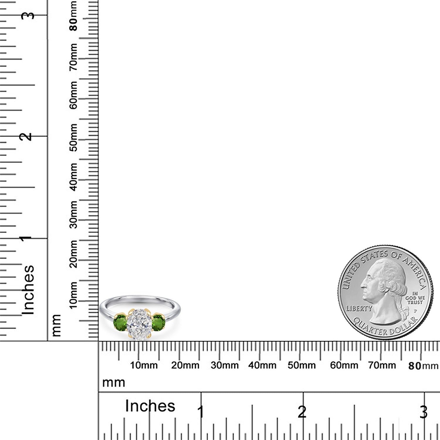 Ring in 10K Two Tone Gold