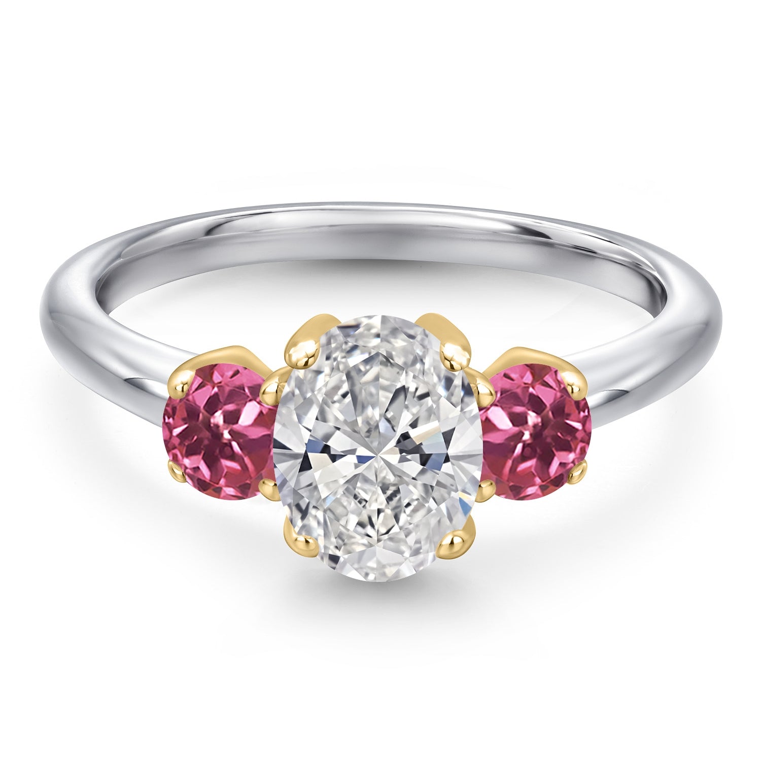 Ring in 10K Two Tone Gold