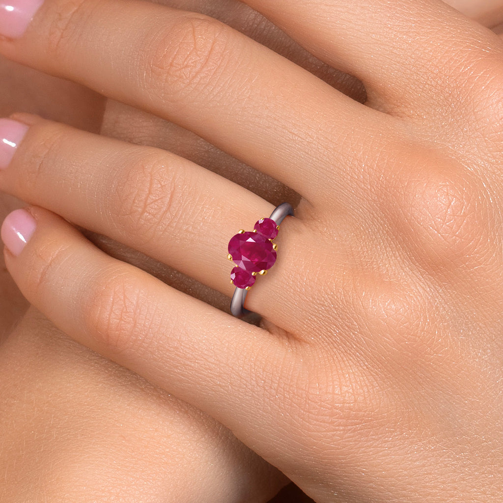 Ring in 10K Two Tone Gold
