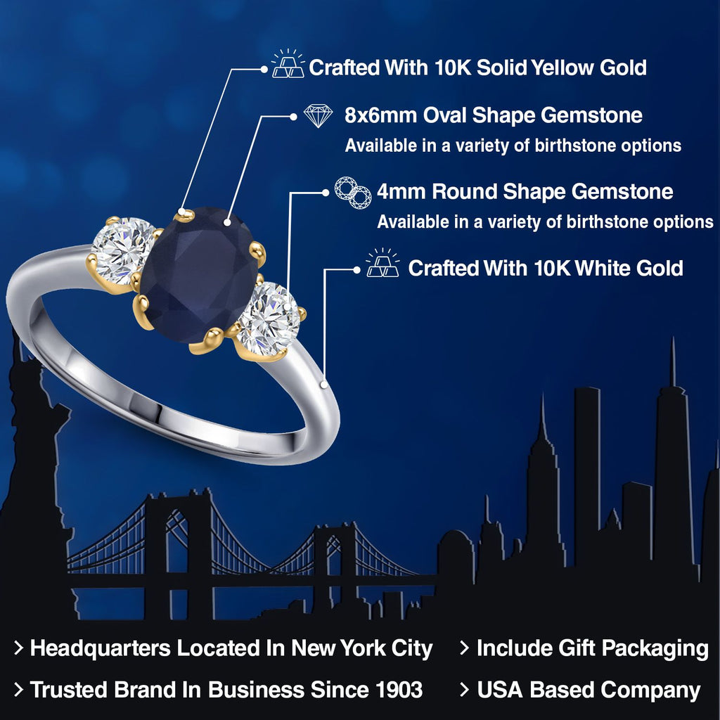 Ring in 10K Two Tone Gold