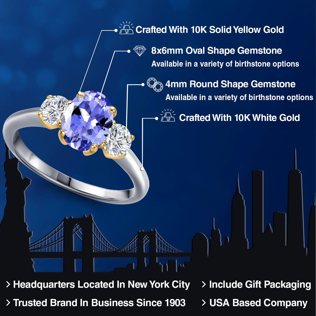 Ring in 10K Two Tone Gold