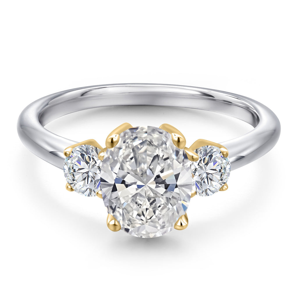 Ring in 10K Two Tone Gold