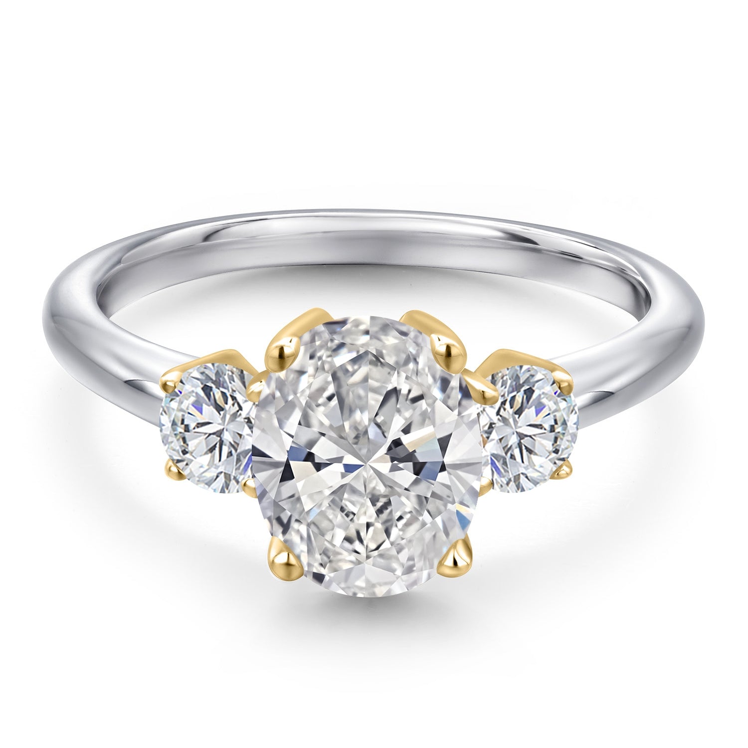 Ring in 10K Two Tone Gold