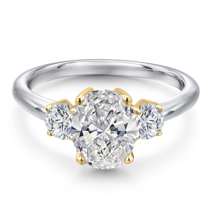 Ring in 10K Two Tone Gold