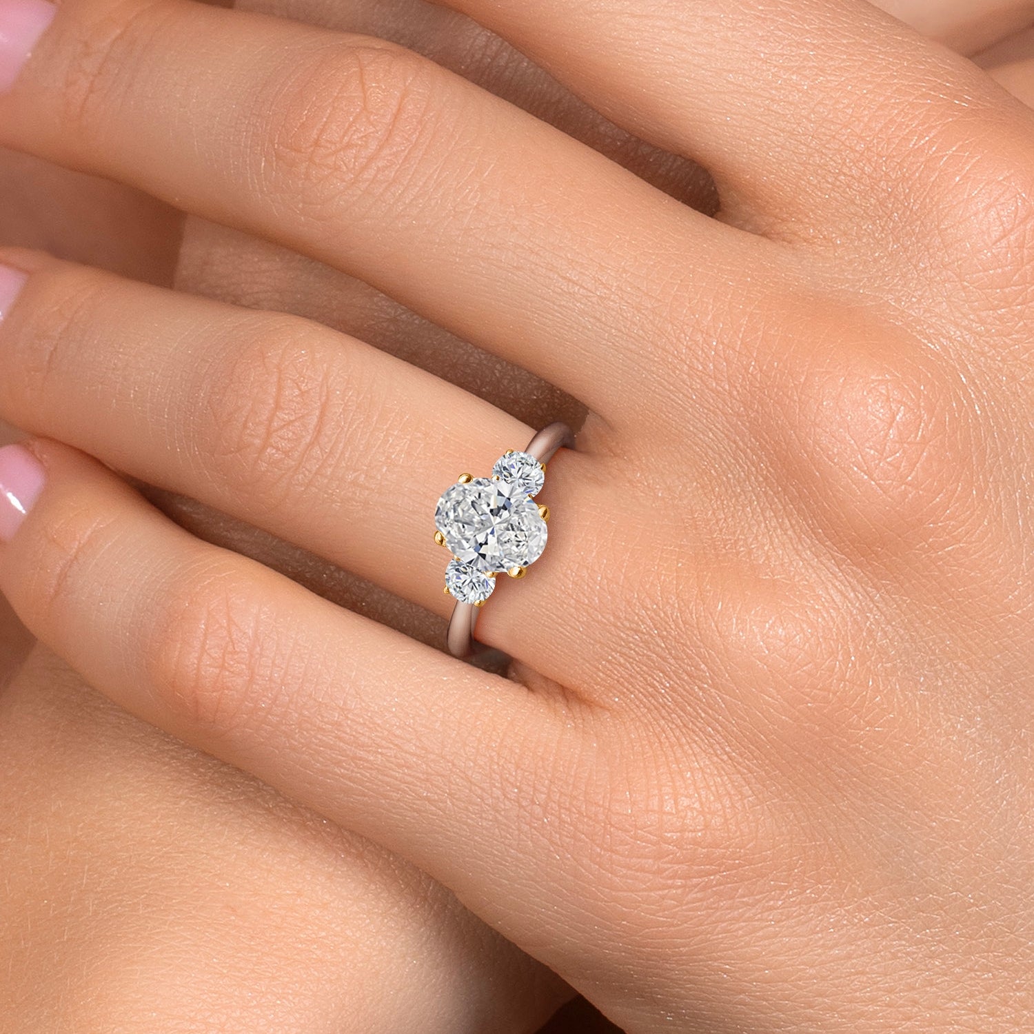 Ring in 10K Two Tone Gold