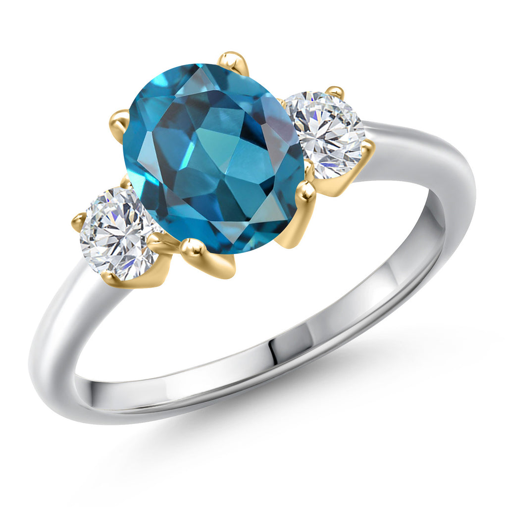 Ring in 10K Two Tone Gold