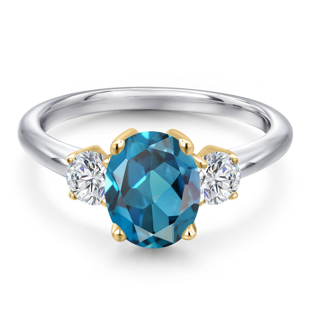 Ring in 10K Two Tone Gold