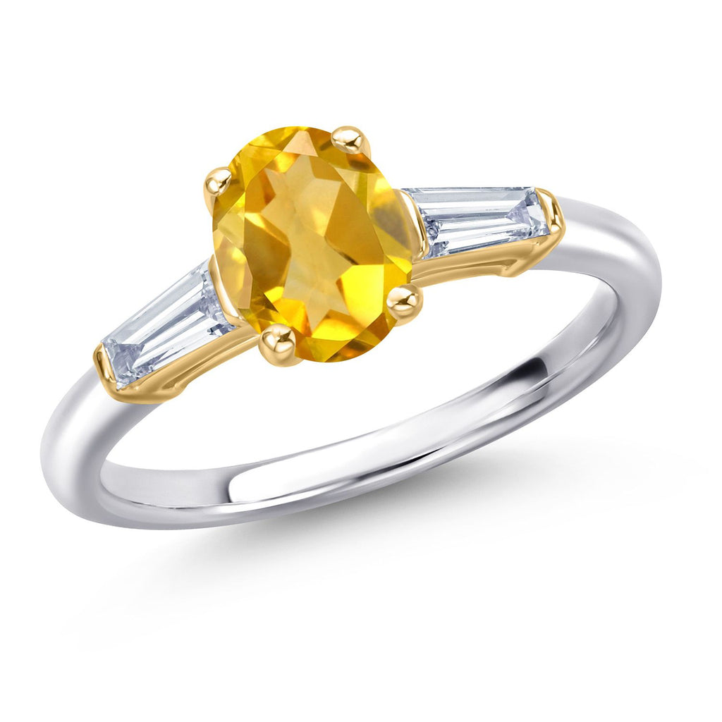 Citrine - November_8_Ring in 10K Two Tone Gold