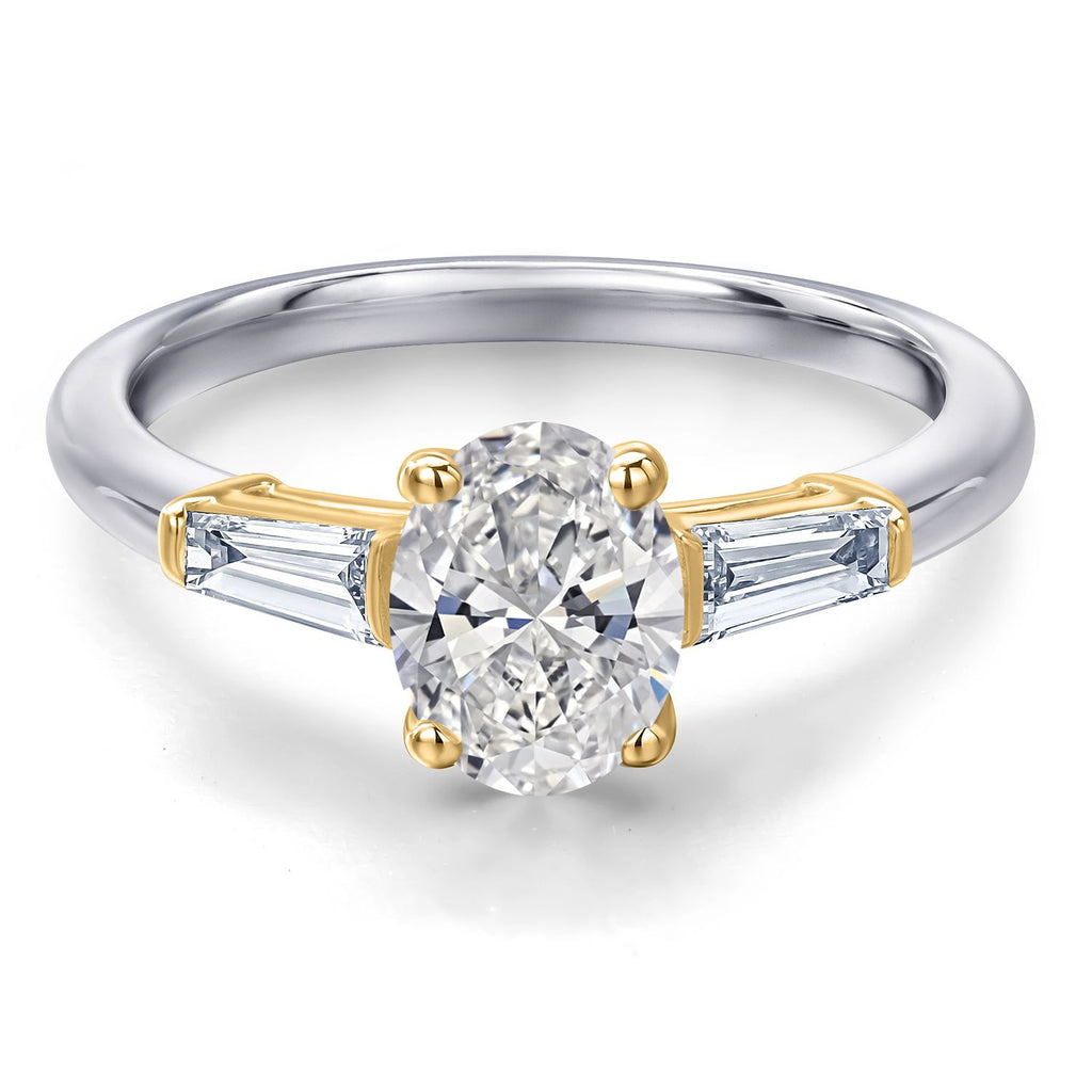 Ring in 10K Two Tone Gold