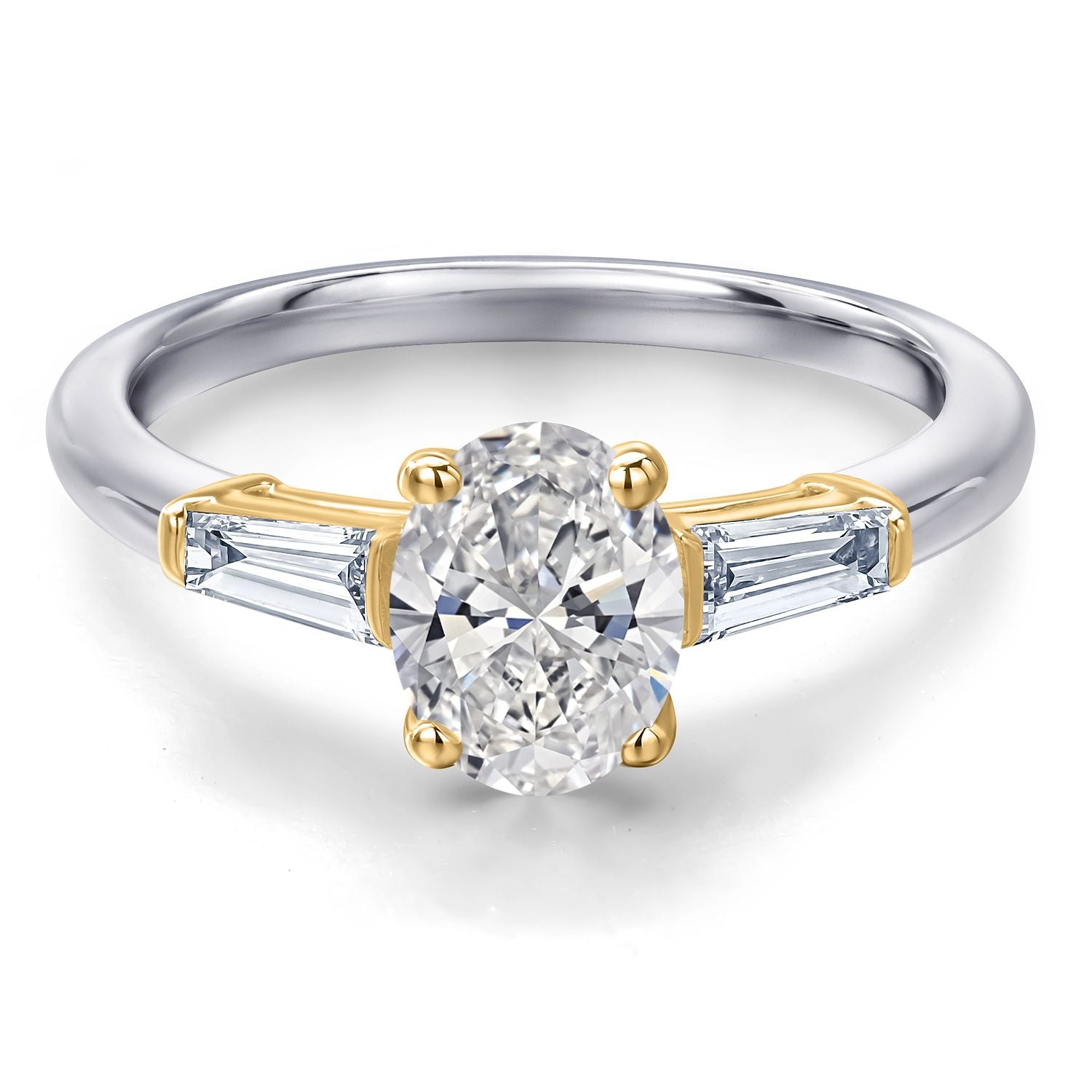 Ring in 10K Two Tone Gold