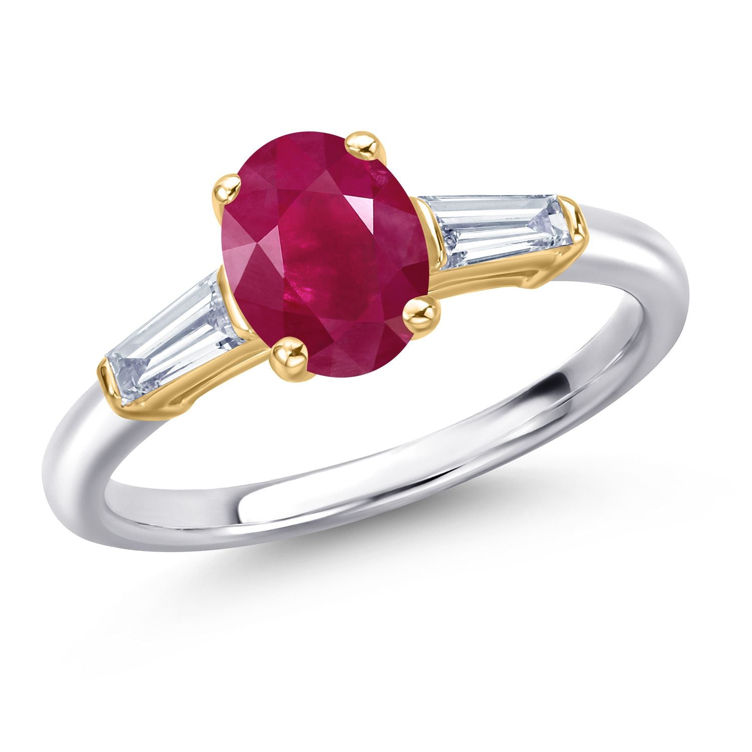Ruby - July_9_Ring in 10K Two Tone Gold