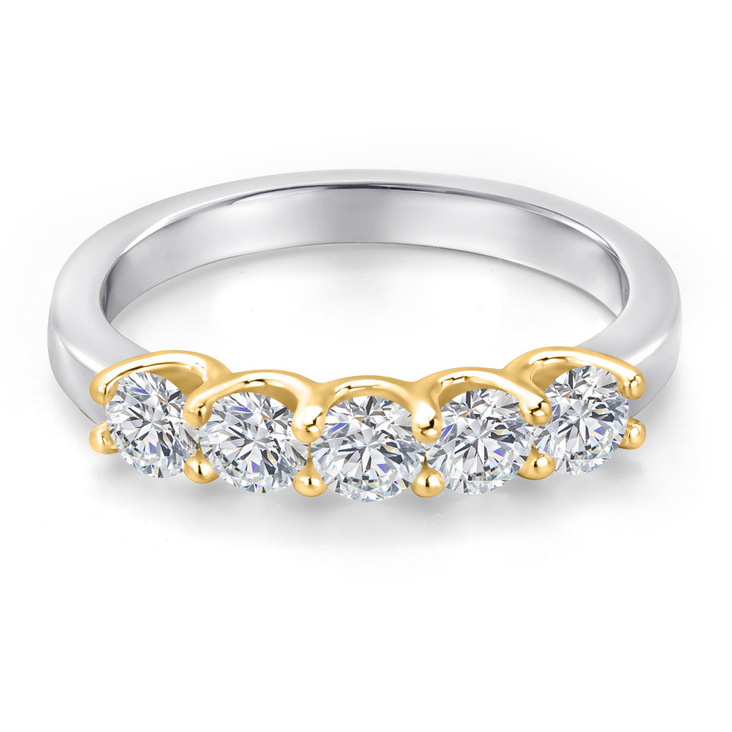 Ring in 10K Two Tone Gold