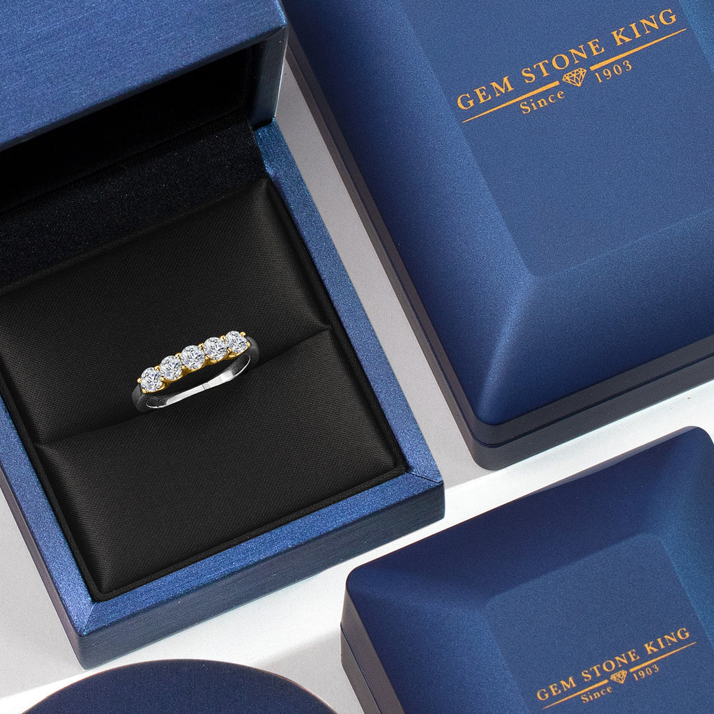 Ring in 10K Two Tone Gold